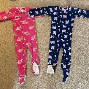 Like New, Toddler 4T Super Warm Fleece Footsies Bundle